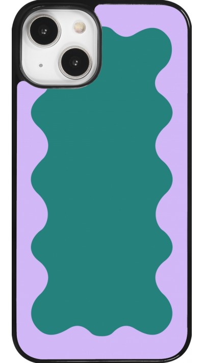 iPhone 14 Case Hülle - Wavy Rectangle Green Purple