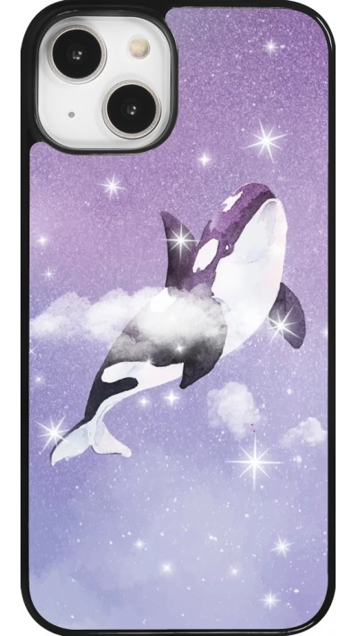 iPhone 14 Case Hülle - Whale in sparking stars