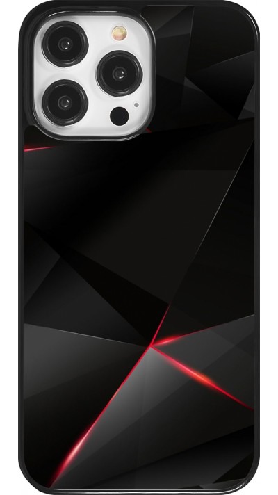 iPhone 14 Pro Max Case Hülle - Black Red Lines