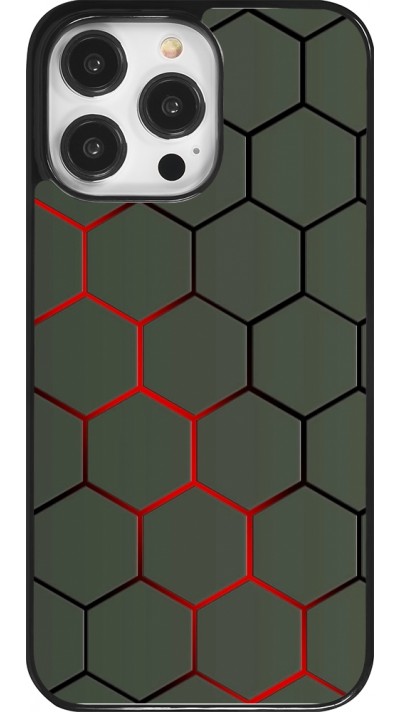 iPhone 14 Pro Max Case Hülle - Geometric Line red