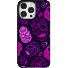 iPhone 14 Pro Max Case Hülle - Halloween 2023 pink skulls