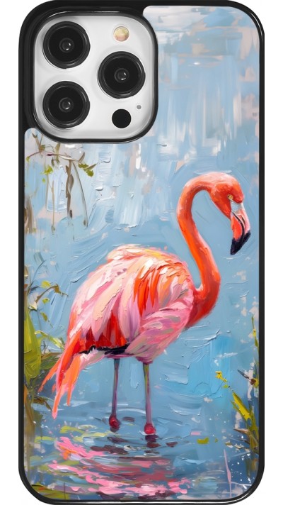 iPhone 14 Pro Max Case Hülle - Paint Flamingo