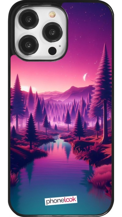 iPhone 14 Pro Max Case Hülle - Lila-rosa Landschaft