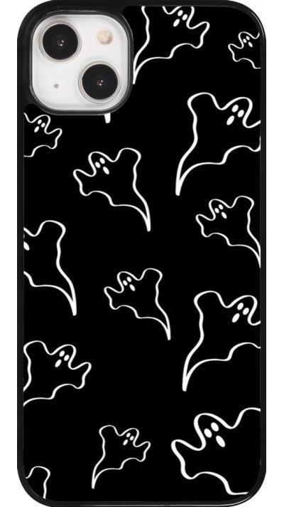 iPhone 14 Plus Case Hülle - Halloween 2024 black and white ghosts