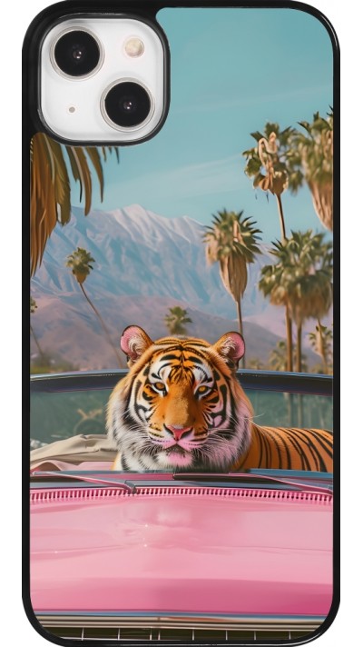 iPhone 14 Plus Case Hülle - Tiger Auto rosa