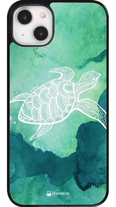 iPhone 14 Plus Case Hülle - Turtle Aztec Watercolor