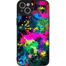 iPhone 14 Plus Case Hülle - Silikon schwarz Splash paint