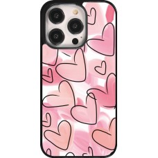 iPhone 14 Pro Case Hülle - Easter 2023 pink hearts