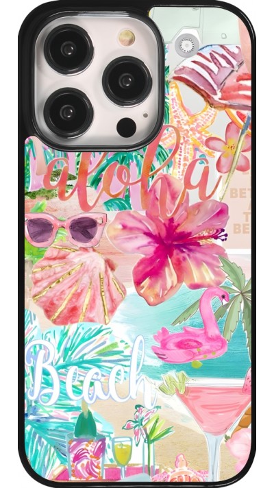 iPhone 14 Pro Case Hülle - Preppy Collage Aloha