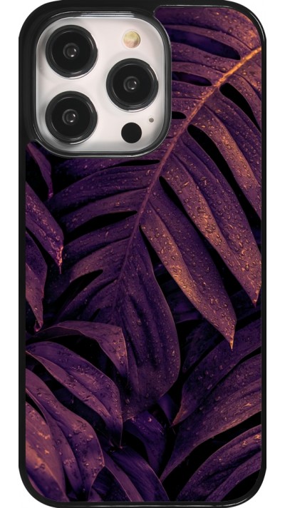 iPhone 14 Pro Case Hülle - Purple Light Leaves