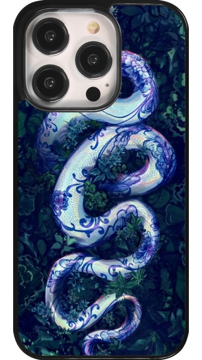 iPhone 14 Pro Case Hülle - Snake Blue Anaconda