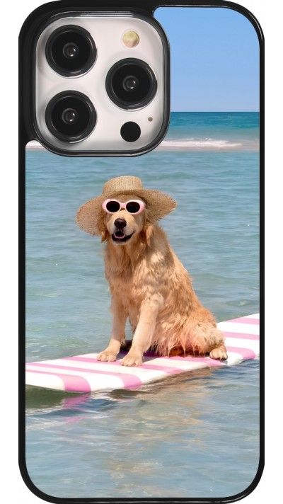 iPhone 14 Pro Case Hülle - Summer Dog on Paddle