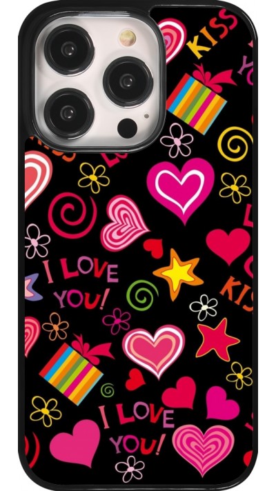 iPhone 14 Pro Case Hülle - Valentine 2023 love symbols