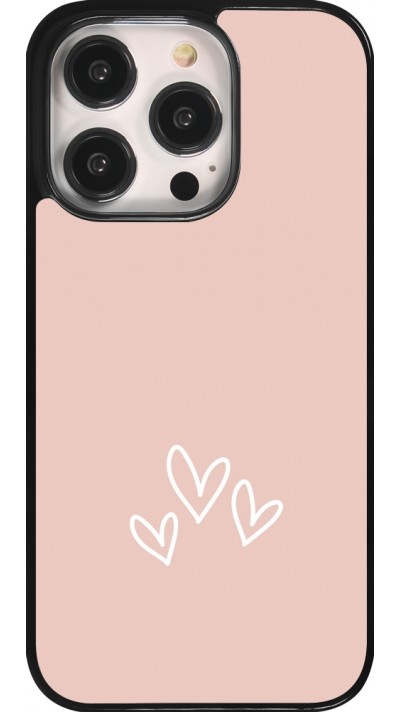 iPhone 14 Pro Case Hülle - Valentine 2023 three minimalist hearts