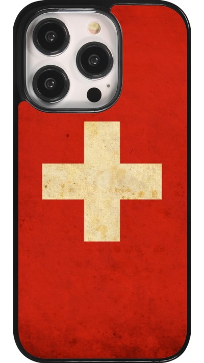 iPhone 14 Pro Case Hülle - Vintage Flag SWISS