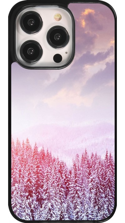 iPhone 14 Pro Case Hülle - Winter 22 Pink Forest