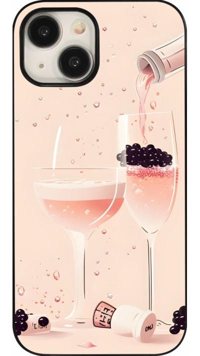 iPhone 15 Case Hülle - Champagne Pouring Pink