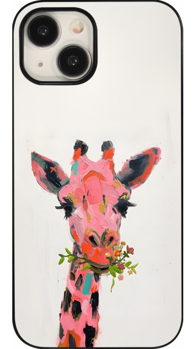 iPhone 15 Case Hülle - Pink Girafe Paint