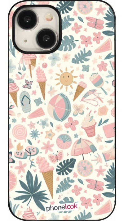 iPhone 15 Case Hülle - Sommer Pink Muster