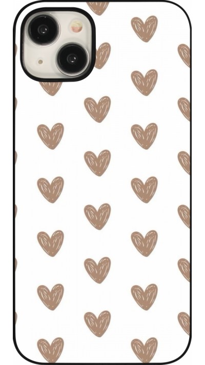 iPhone 15 Plus Case Hülle - Autumn 2024 brown hearts