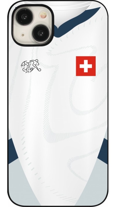 iPhone 15 Plus Case Hülle - Schweiz Away personalisierbares Fussballtrikot