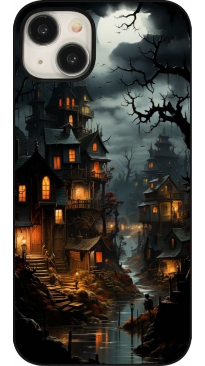 iPhone 15 Plus Case Hülle - Halloween 2024 scary town