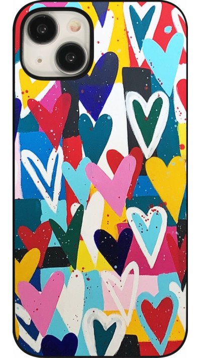 iPhone 15 Plus Case Hülle - Joyful Hearts