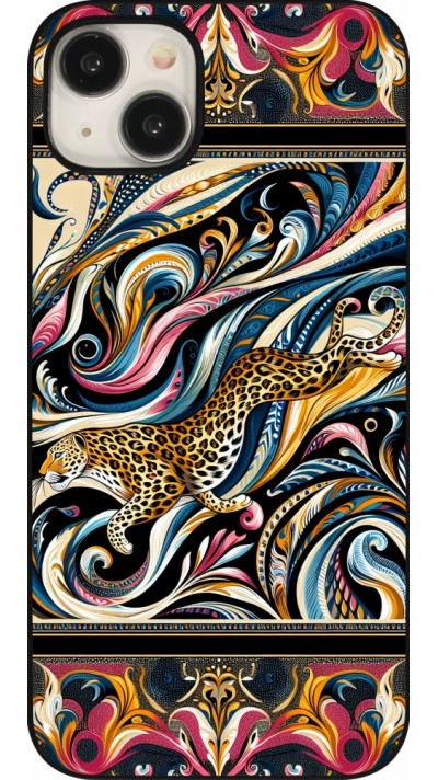 iPhone 15 Plus Case Hülle - Leopard Abstrakte Kunst