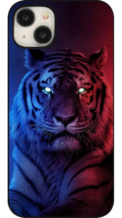 iPhone 15 Plus Case Hülle - Tiger Blue Red