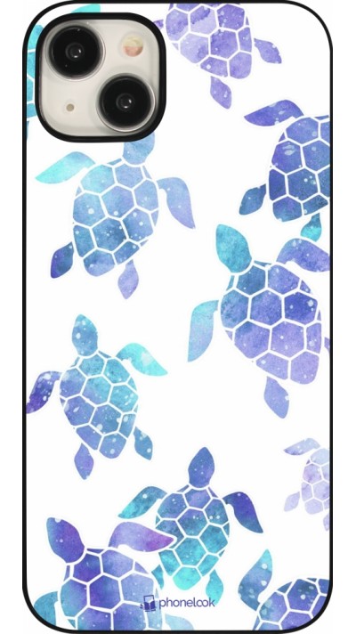 iPhone 15 Plus Case Hülle - Turtles pattern watercolor