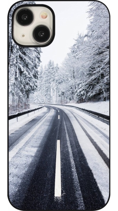 iPhone 15 Plus Case Hülle - Winter 22 Snowy Road