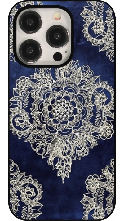 iPhone 15 Pro Case Hülle - Cream Flower Moroccan