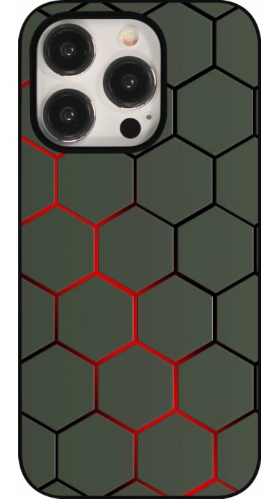 iPhone 15 Pro Case Hülle - Geometric Line red