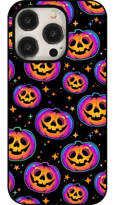 iPhone 15 Pro Case Hülle - Halloween 2024 rainbow pumpkins