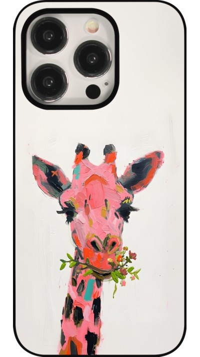 iPhone 15 Pro Case Hülle - Pink Girafe Paint