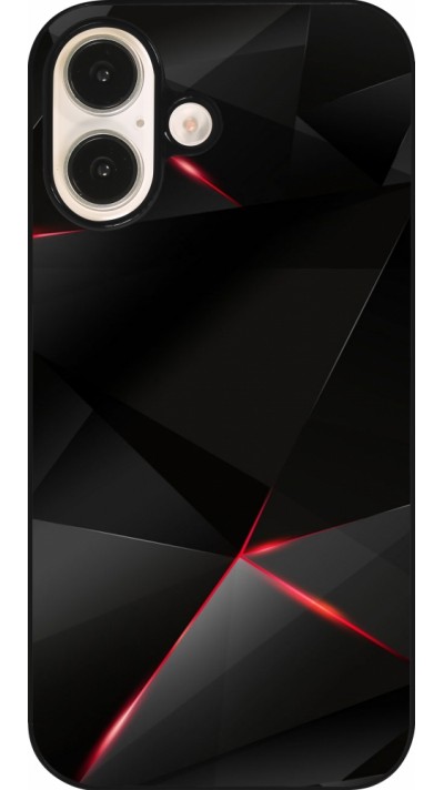 Coque iPhone 16 - Black Red Lines