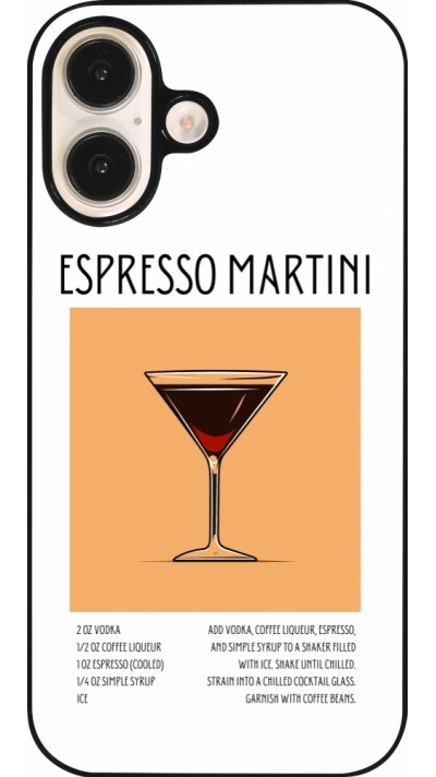 iPhone 16 Case Hülle - Cocktail Rezept Espresso Martini