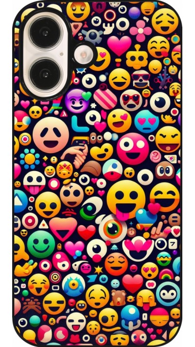 iPhone 16 Case Hülle - Emoji Mix Farbe