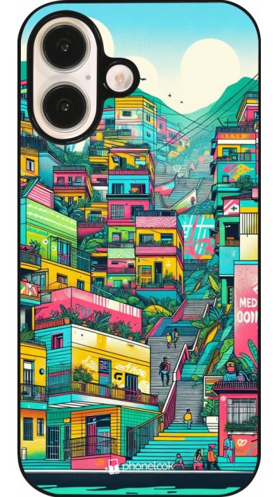 iPhone 16 Case Hülle - Medellin Comuna 13 Kunst