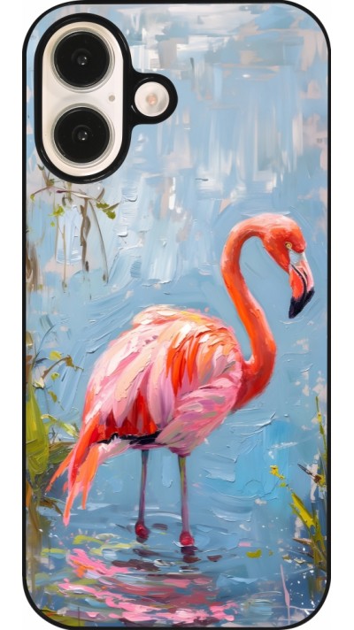 iPhone 16 Case Hülle - Paint Flamingo