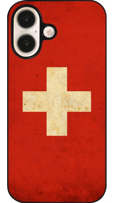 iPhone 16 Case Hülle - Vintage Flag SWISS