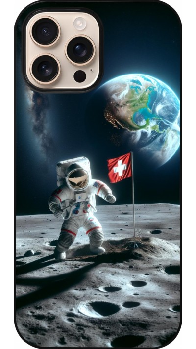 iPhone 16 Pro Max Case Hülle - Astro Schweiz auf dem Mond