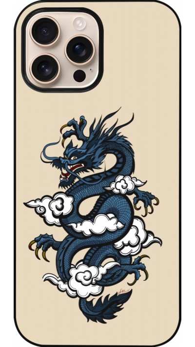 iPhone 16 Pro Max Case Hülle - Blue Dragon Tattoo