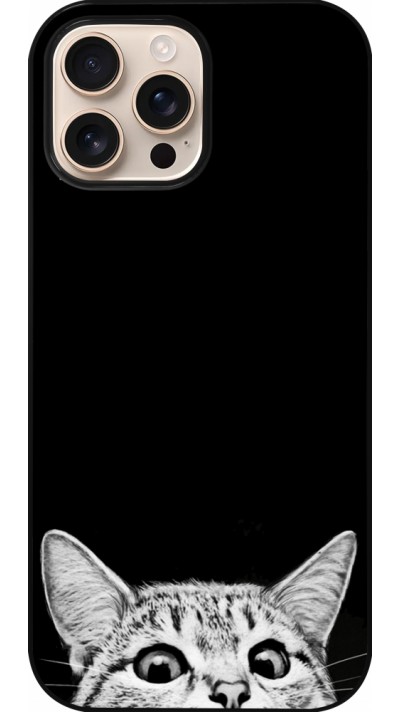 iPhone 16 Pro Max Case Hülle - Cat Looking Up Black