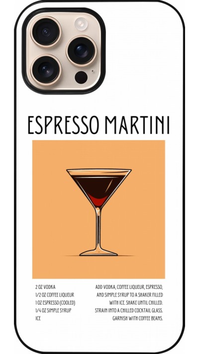 iPhone 16 Pro Max Case Hülle - Cocktail Rezept Espresso Martini