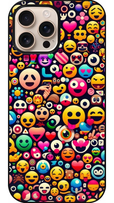 iPhone 16 Pro Max Case Hülle - Emoji Mix Farbe