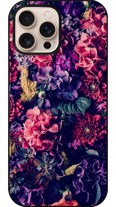 iPhone 16 Pro Max Case Hülle - Flowers Dark