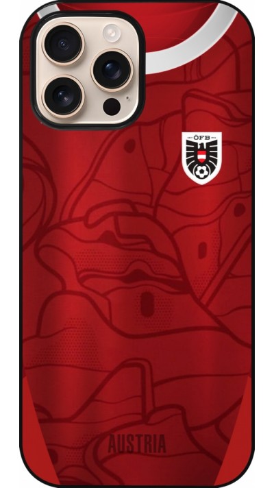 iPhone 16 Pro Max Case Hülle - Austria personalisierbares Fussballtrikot