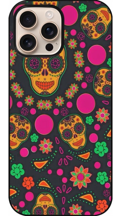 iPhone 16 Pro Max Case Hülle - Halloween 22 colorful mexican skulls