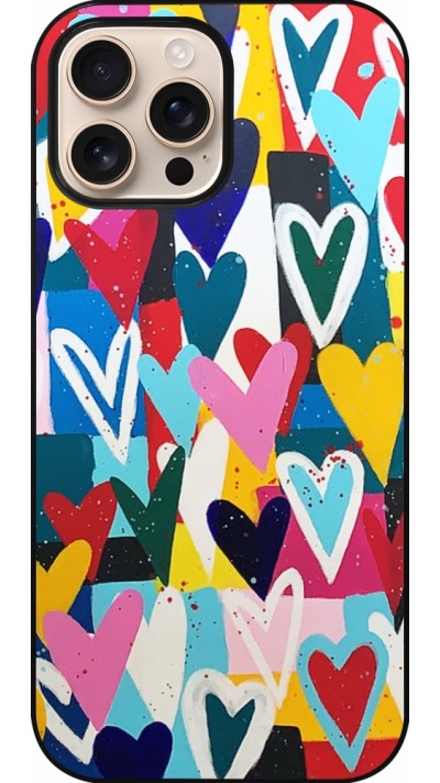 iPhone 16 Pro Max Case Hülle - Joyful Hearts